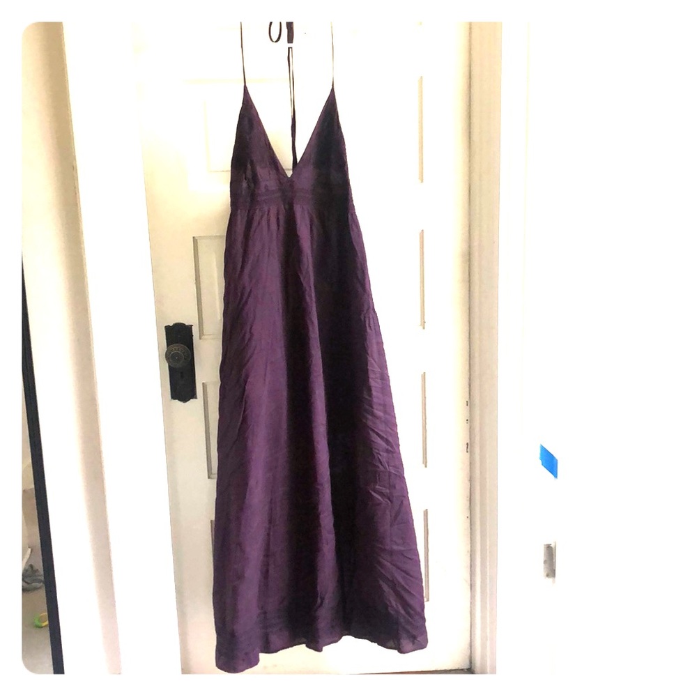 Cotton Maxi Halter Dress with pretty detail